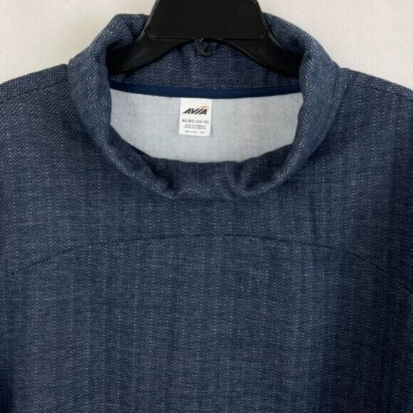 Avia Womens XL/XG Blue Textured Long Sleeve Pullover Sweater With Ribbed Cuffs & - Picture 7 of 8